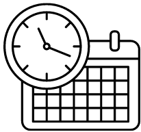 Clock calendar icon